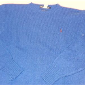 Bright Blue Men's Ralph Lauren Polo Sweater (Med)